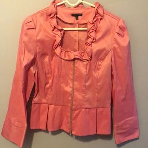 Samuel Dong pink ruffle coat